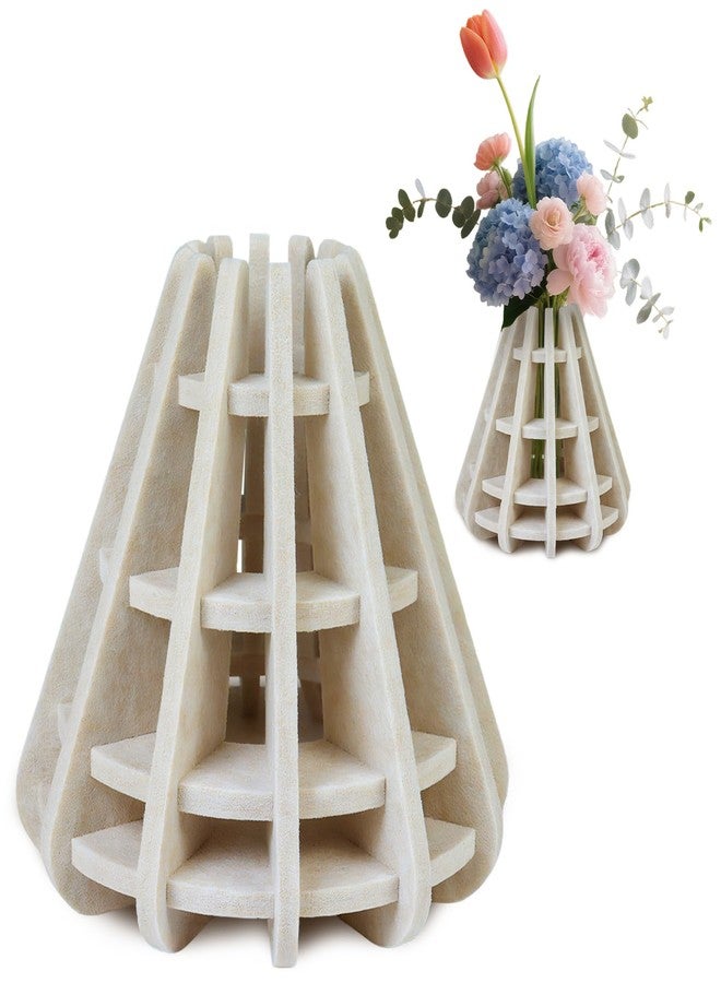 BXI Felt Artificial Flowers Vase - 8 Inch Unbreakable Fake Plants Vase, Creative DIY Faux Dried Flowers Vases, Modern Boho Home Decor for Living Room, Dining Table, Bedroom, Kitchen, Shelf, Entryway - Image 1